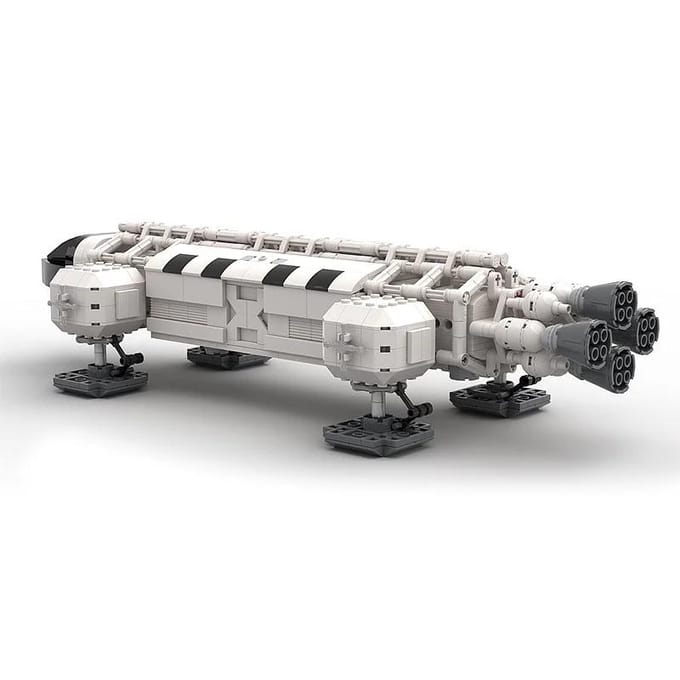 MOC Dernier Espace 1999 Vaisseau Spatial Eagle Port Spatial Briques de Construction Le Centre de Lancement de la Navette Briques d'Avion Jouets Idées Cadeaux Enfants gray