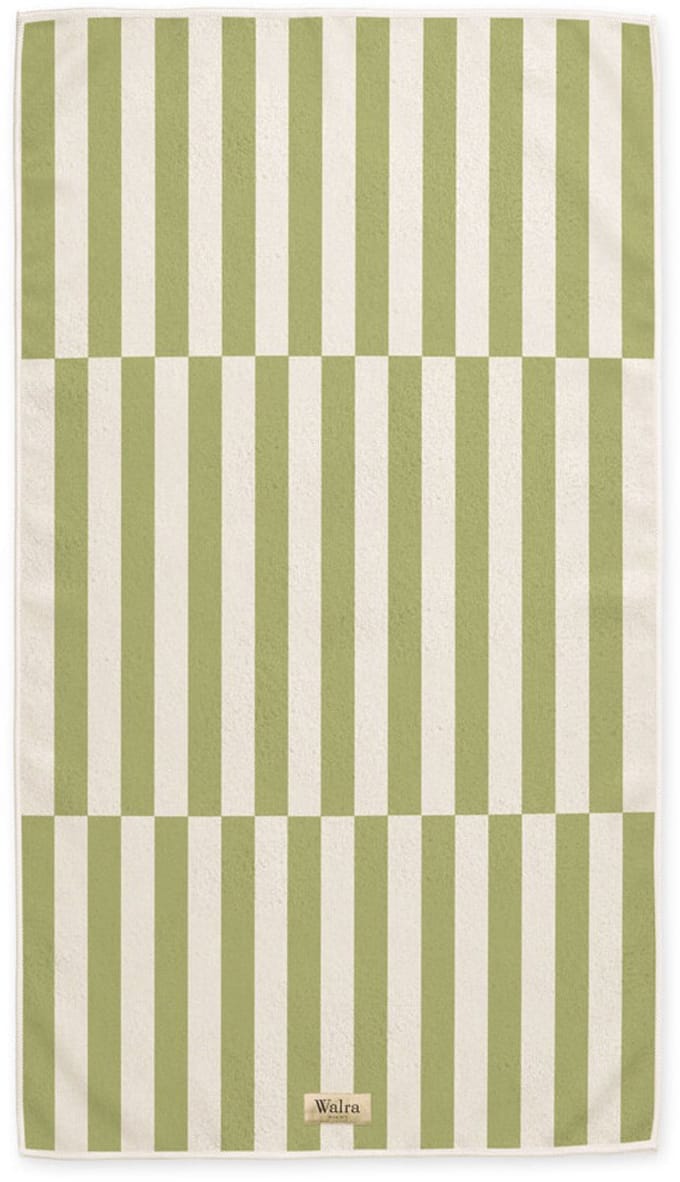Walra Strandlaken Salty Square - 100x180 - 100% Katoen (BCI) - Groen