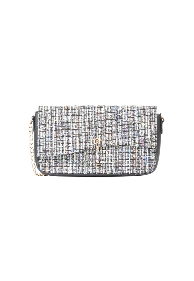 Faina Clutch/avondtasje Dames Zwart Veelkleurig