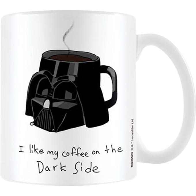 Star Wars Dark Side Meme Darth Vader mok (Wit/zwart)