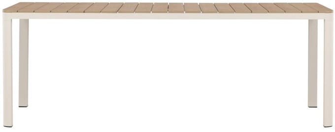 Svea - Mehmet tuintafel - 210 x 90 cm - beige/houtlook