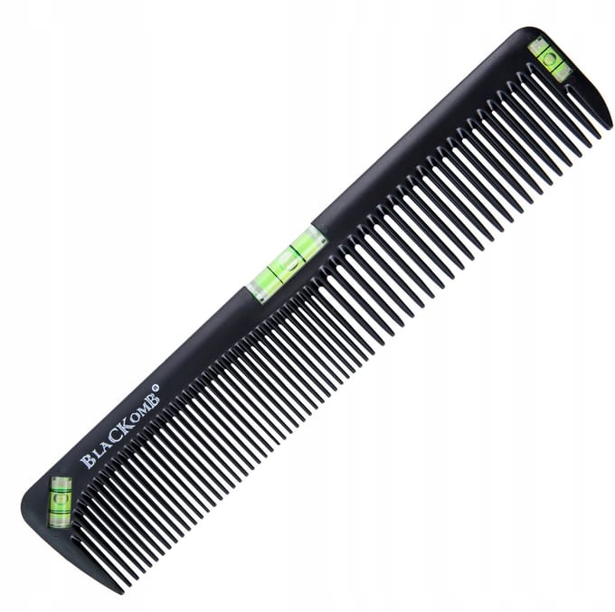 Haarstyling Kam Model met Waterpas - Kappersgereedschap - Zwart