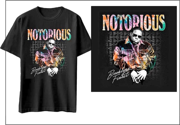 Biggie Smalls - Brooklyn's Finest Heren T-shirt - S - Zwart