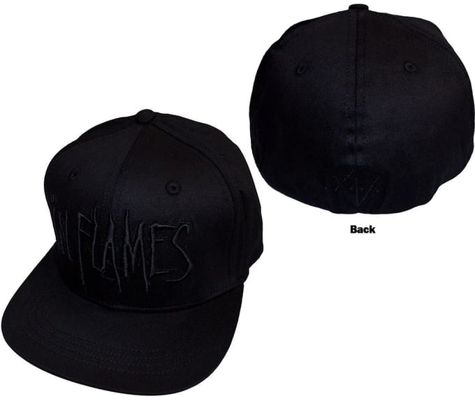 In Flames - Black Logo Snapback Pet - Zwart
