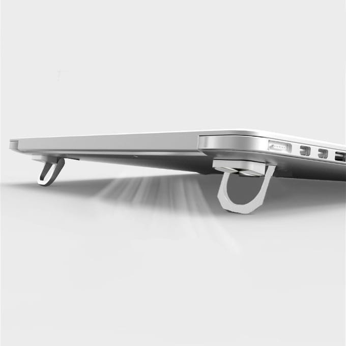 Computer Toetsenbord Standaard Aluminiumlegering Warmteafvoer Lichtgewicht Stevig Draagbaar Laptop Verhoger zilvergrijze kleur