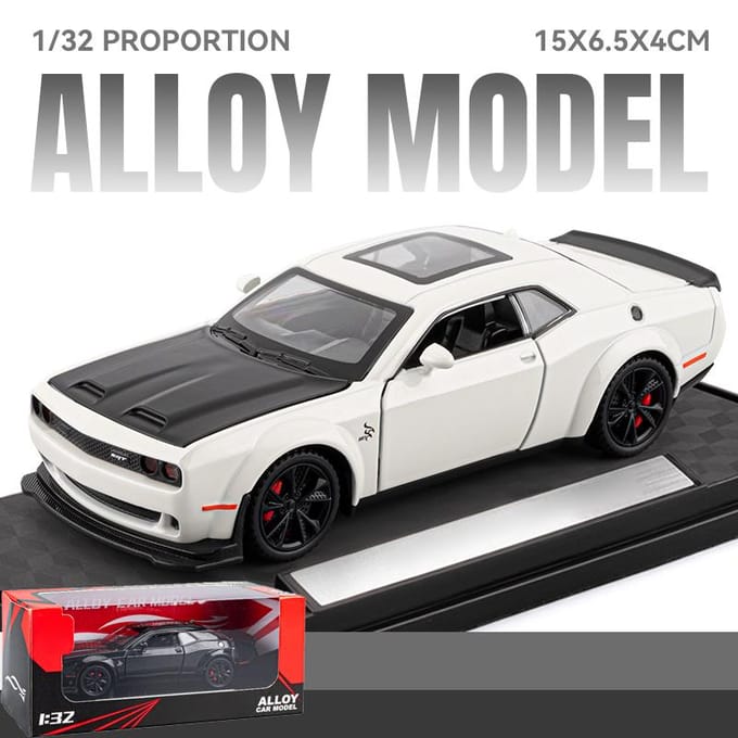 1:32 Legering Metaal Diecast Modelauto Compatibel Met Dodge Challenger Srt Hellcat Redeye Widebody Verzamelauto Bureaucadeau