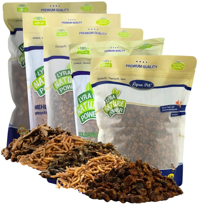 5 x 1 kg Lyra Pet® gedroogde insectenmonstermix
