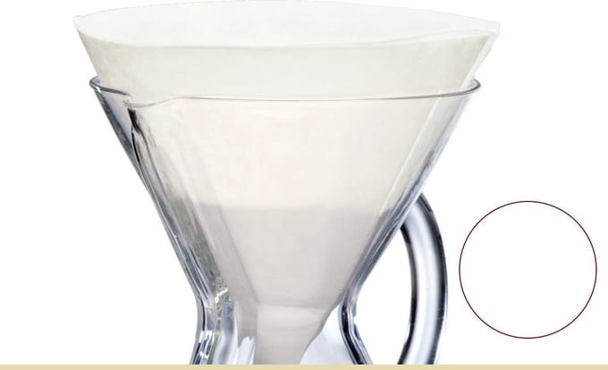 Chemex Bonded Filters Full Circle unfolded - FP-1 (6-8-10 kops)