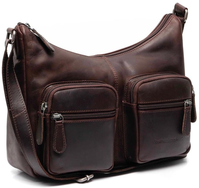 The Chesterfield Brand Valenora Waxed Pull Up Schoudertas - Bruin