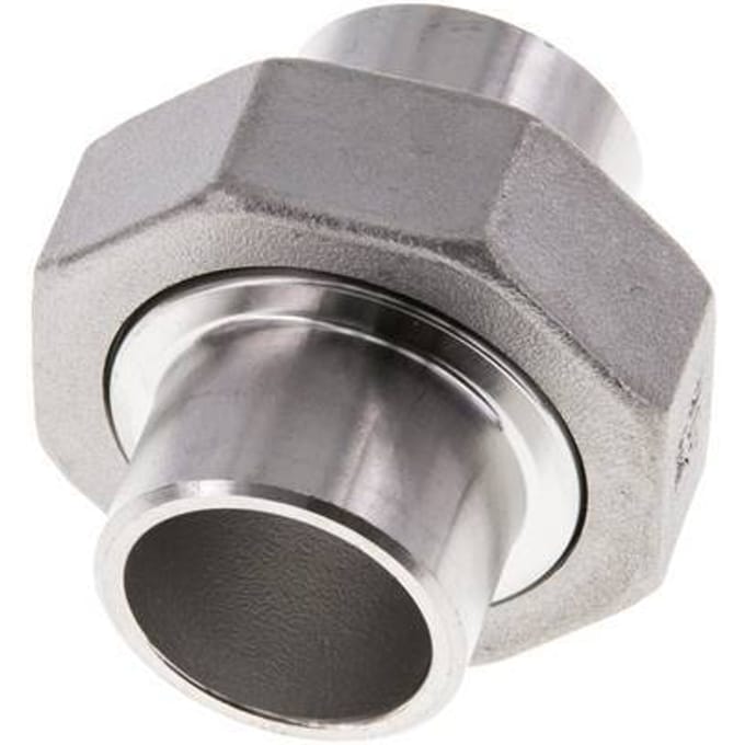 Rechte Koppeling 26.9mm Laseinde RVS Vlakke Afdichting PTFE 16bar