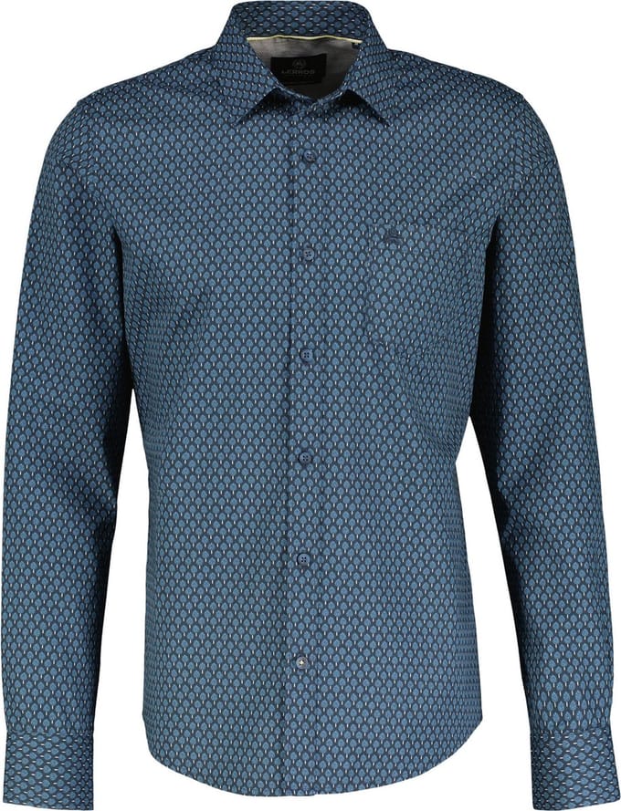 Lerros - Heren Overhemd - 24810421 - 485 Classic Navy