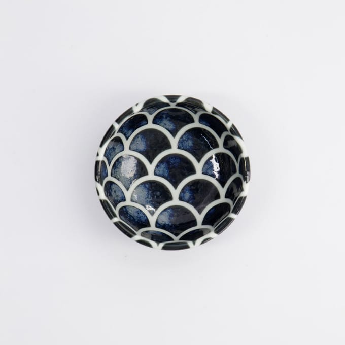 Tokyo Design Studio - Cobalt Blue Mermaid Design Kom - Dipschaaltje - 8,5 x 3,4 cm