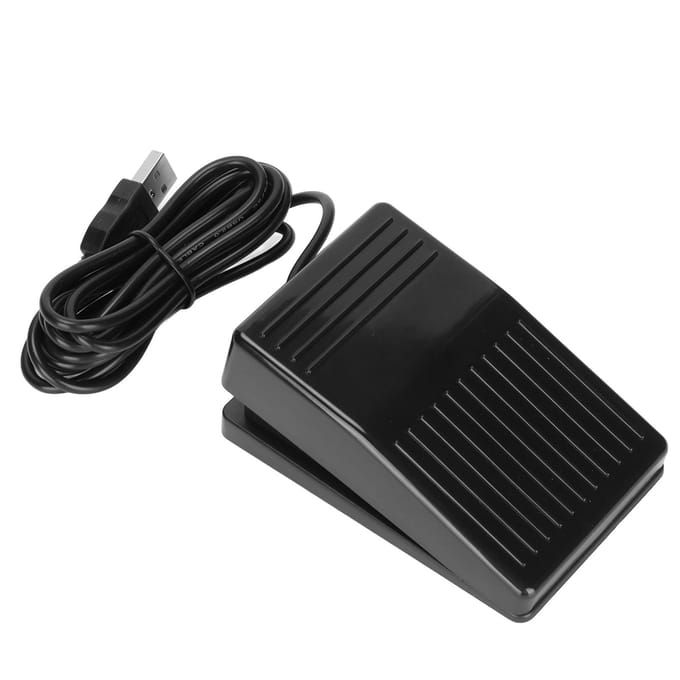 USB-voetschakelaar, fotocel, multifunctionele voetschakelaar met 2 meter kabel voor computer black