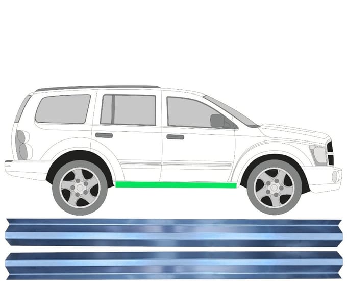 Binnenste reparatie dorpel voor Dodge Durango 2003-2008 / Links + Rechts / Set