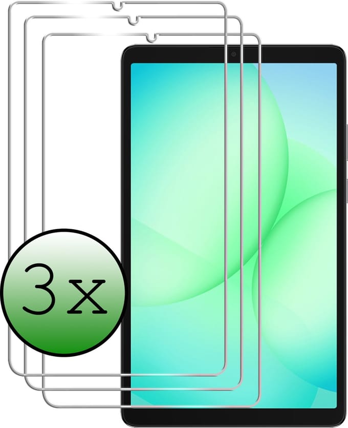 Screenprotector - 3 Stuks Geschikt voor Samsung Galaxy Tab A11 / A9 - Extra Sterk - Beschermglas - Gehard Glas - Tempered Glass - Screen Protector