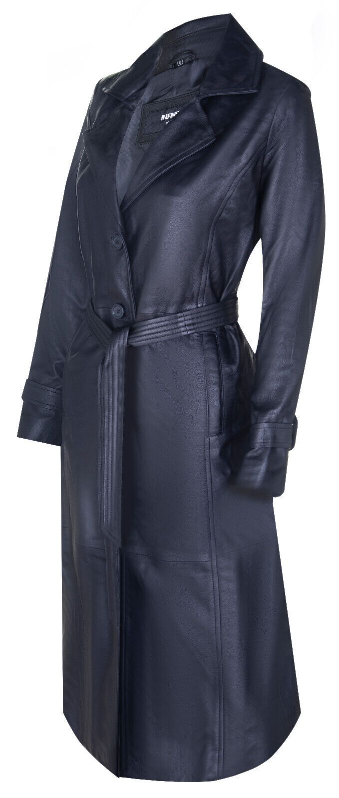 Womens lange lengte stropdas riem trenchcoat-Ongar