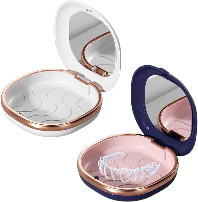Solidchoice - Set van 2 Dental Opbergdozen, Handig voor Tandprotheses