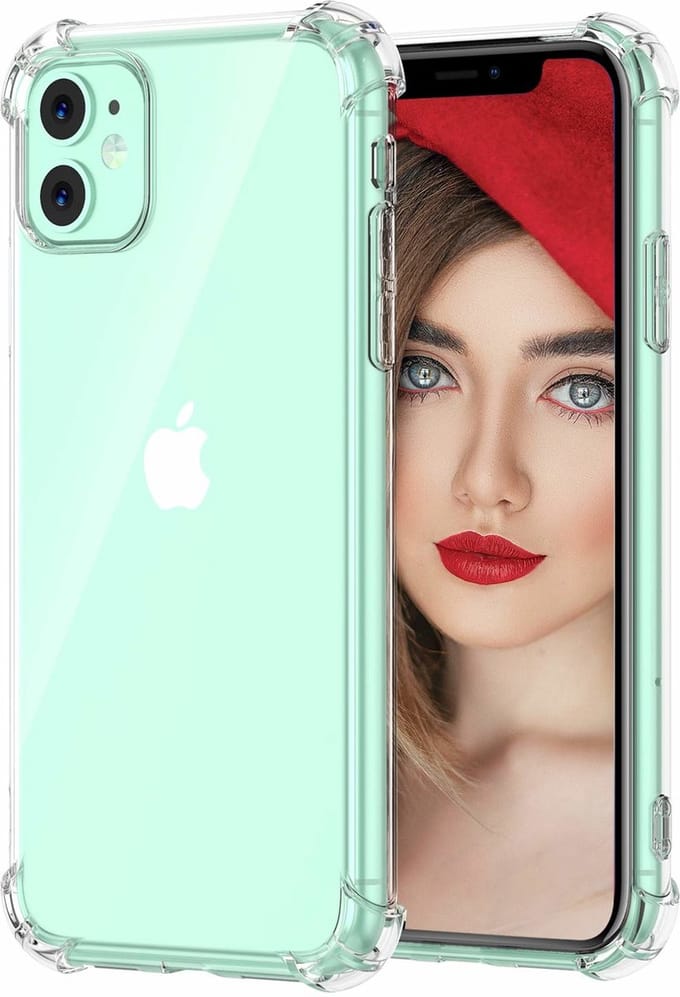 Ntech hoesje Anti Shock Back Cover Hoesje - Geschikt voor iPhone 11 - Transparant