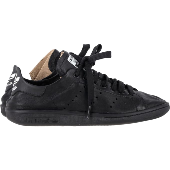 Balenciaga x Adidas Stan Smith sneakers in zwart leer