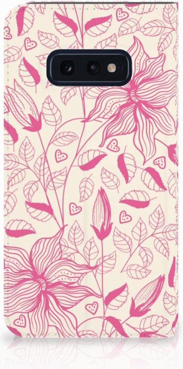 Samsung Galaxy S10e Smart Cover Pink Flowers