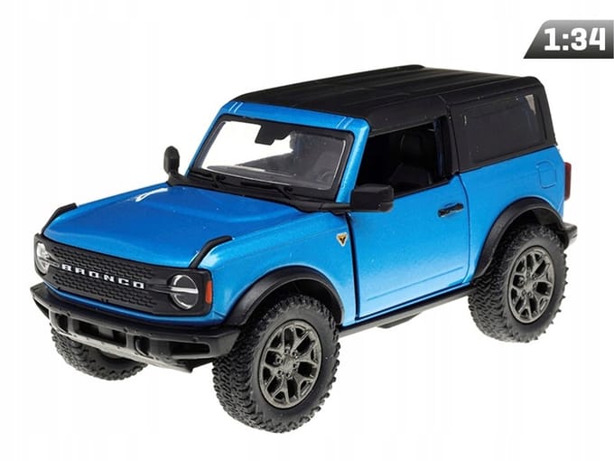 Dromader Ford Bronco Hard Top 1:34 Modelauto Blauw