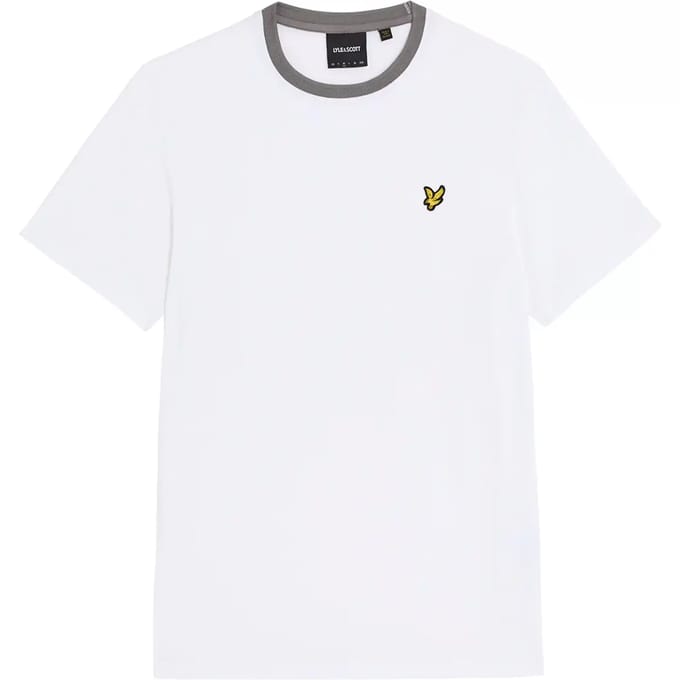 T-shirt met contrasterende halslijn Lyle & Scott