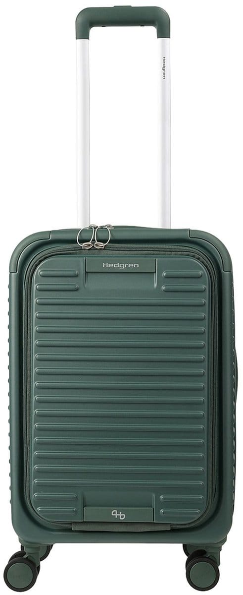 Hedgren trolley met laptopvak Raku Yuno 22" / 55 cm Spinner + Front Pocket Duck Green donkergroen