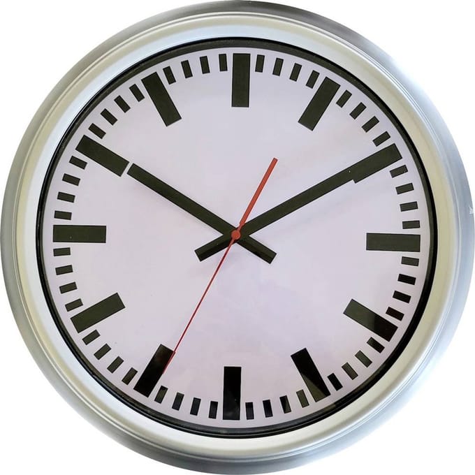 EUROTIME ET-56451-07 Zendgestuurde klok Zilver