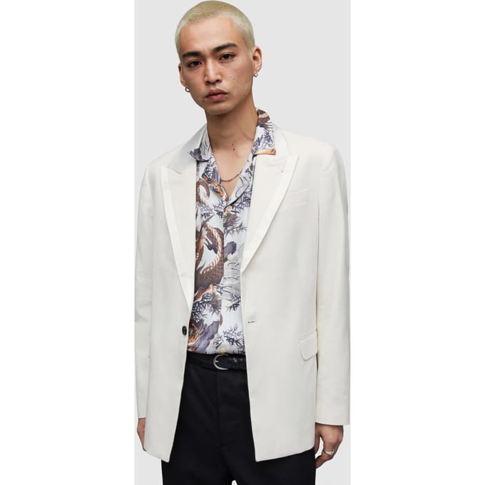 AllSaints Canis Blazer Chalk White Taglia: 40 | Blazers Outlet | Uomo | Bianco