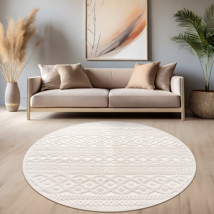 Flycarpets Laagpolig Vloerkleed Cotera - Creme