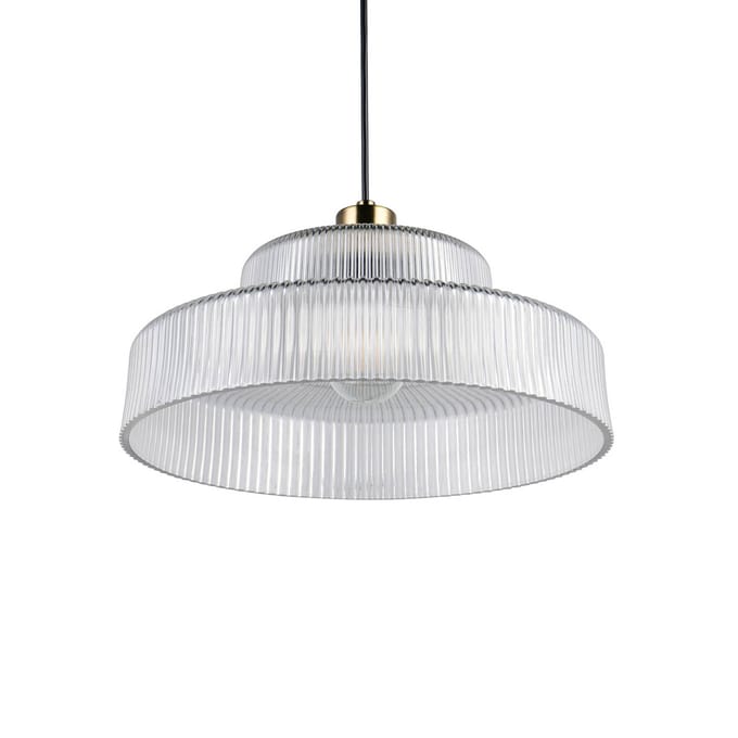 Reality Leuchten Hanglamp Abella, helder, Ø 35 cm, glas, E27