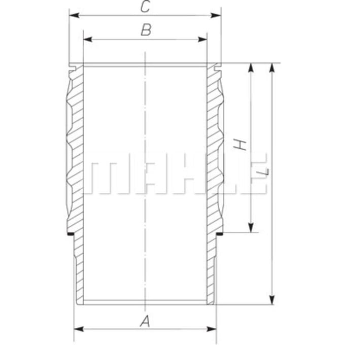 Voering, cilinderkop MAHLE 061 WN 27 01