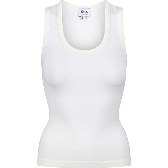 Dames Essentials Scoop Neck Tank Sculpting Gerecycled Stretch Fit