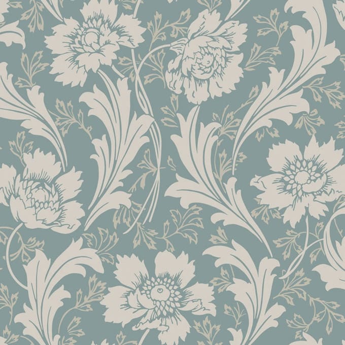 Duro Vliesbehang 100-04 - Gammalsvenska Papper - Klassiek Blauw - 53cm x 10.05m