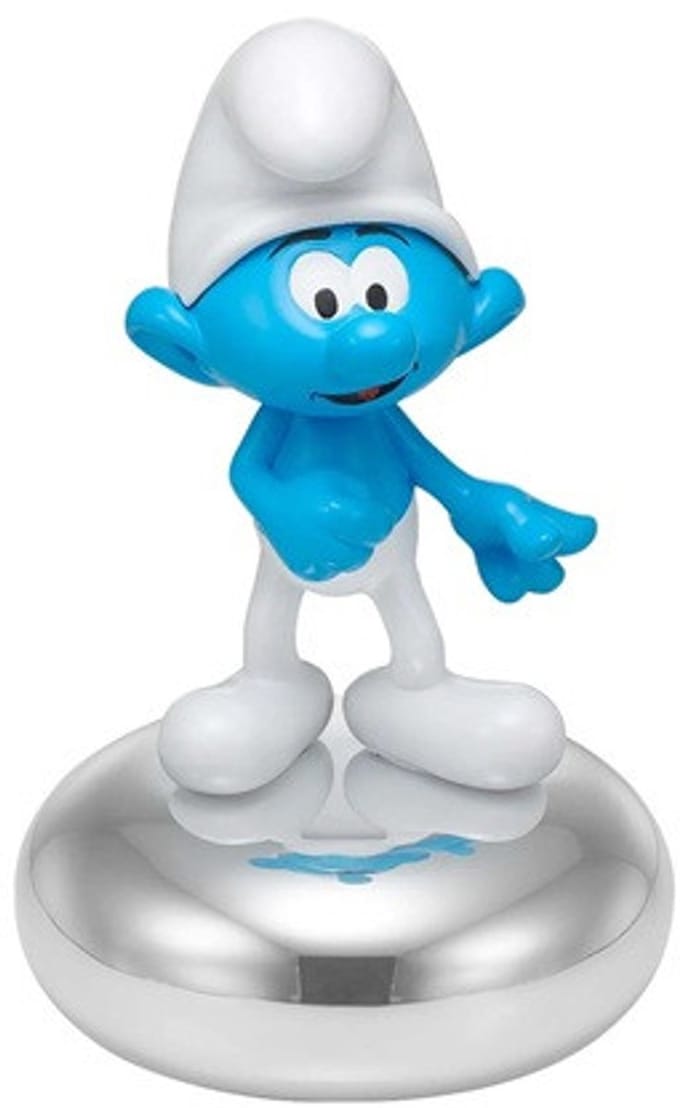 Smurfen Spaarpot -Verchroomd - De Smurfen - Nordahl Andersen - 12 cm