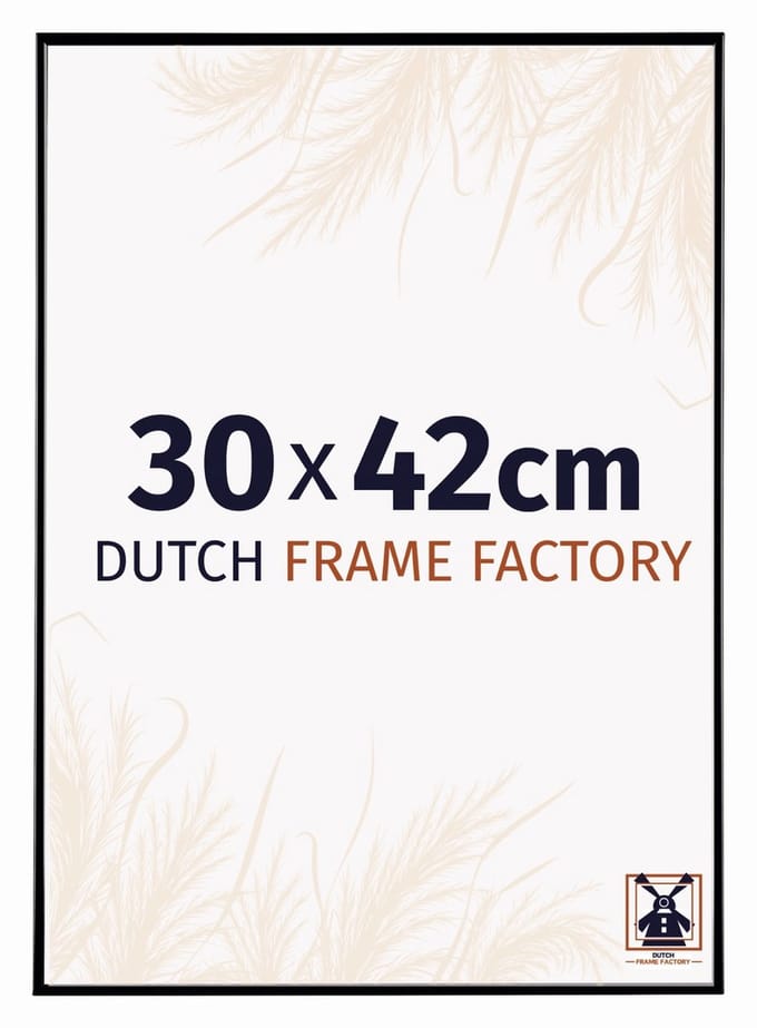 Fotolijst 30x42 cm - Kunststof - Zwart Hoogglans - Easy