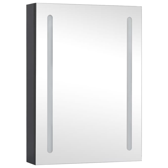 vidaXL - Badkamerkast - met - spiegel - en - LED - 50x13x70 - cm
