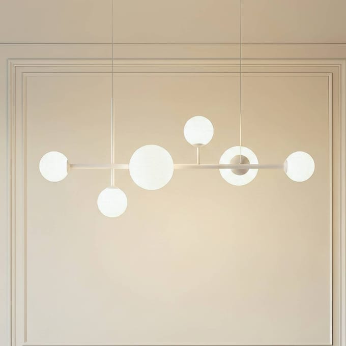 ALDEX Hanglamp Dione, 6-lamps, wit