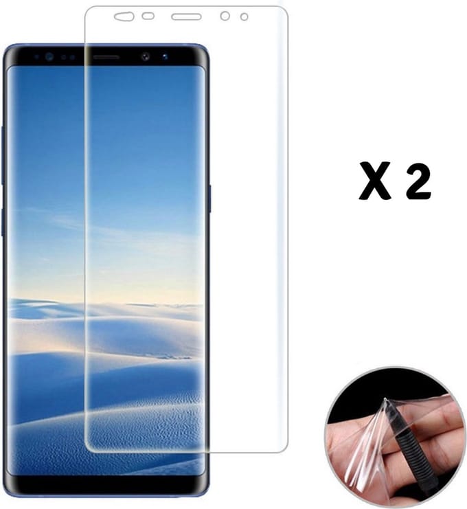 Screenprotector voor Samsung Galaxy Note 9 - 2 stuks Beschermende kunststoffen transparante plastic schermfolie