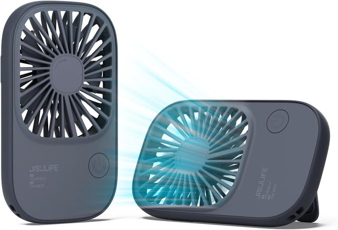 Mini Handventilator USB Oplaadbaar - Opvouwbaar - 3 Snelheden - USB-C - 2000 mAh - Blauw - Tafelventilator & Nekventilator