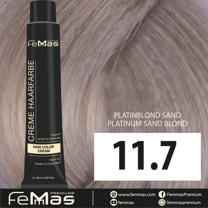 Femmas (11.7) - Haarverf - Platinablond Zand - 100ml