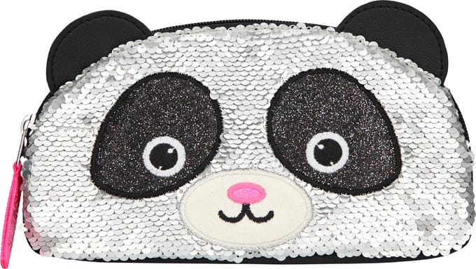 Depesche - SNUKIS Beauty Bag - Panda met strijkpailletten