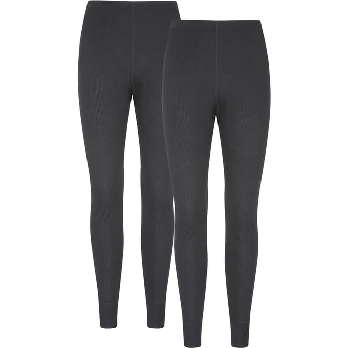 Mountain Warehouse Heren Talus Base Layer Broek (Set van 2) (Zwart)