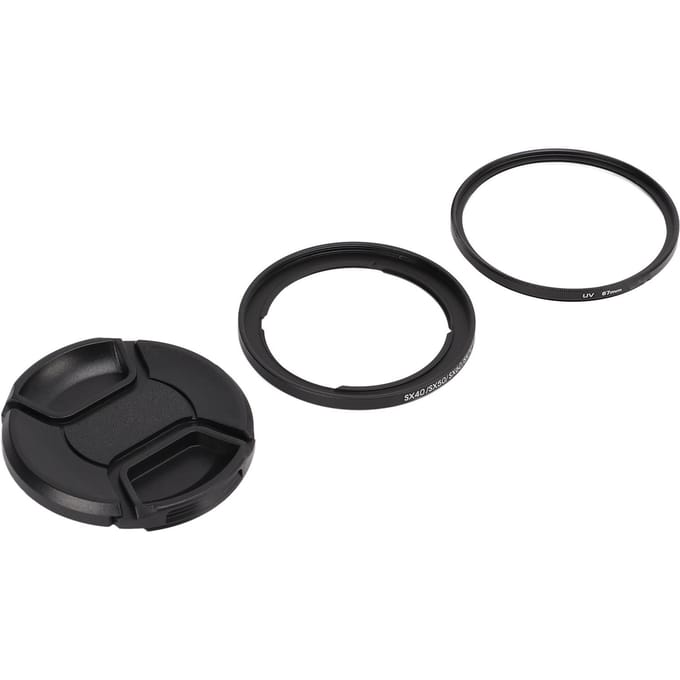 Beschermende 67mm UV Filter Filterring Lensdop Sets voor Canon SX40 Serie Camera black