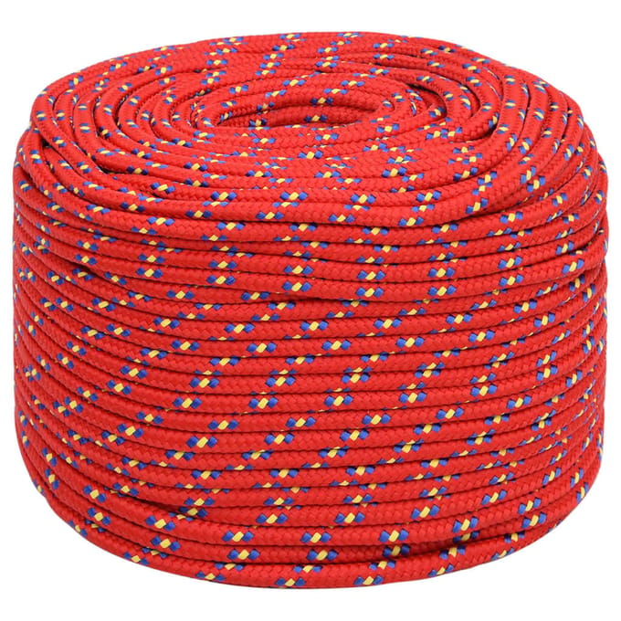 vidaXL - Boottouw - 10 - mm - 100 - m - polypropyleen - rood