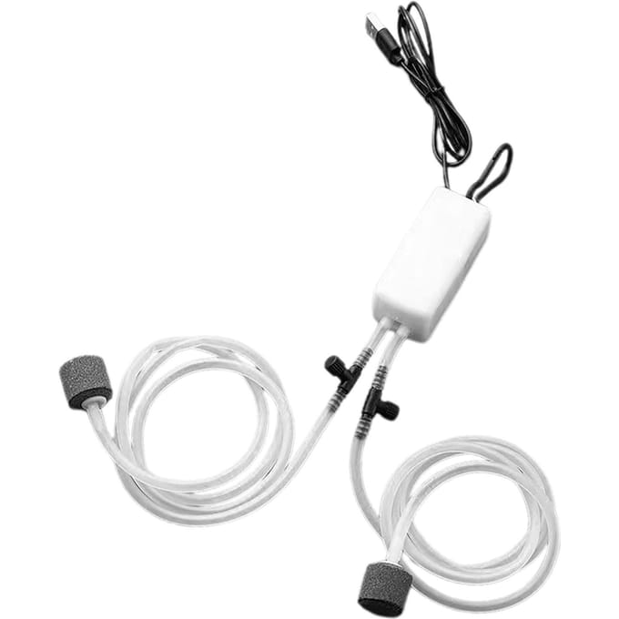 USB Vis   Zuurstofpomp Draagbaar Stil Dubbele Uitlaat   Visserij Zuurstof   Pomp voor Thuis Aquarium