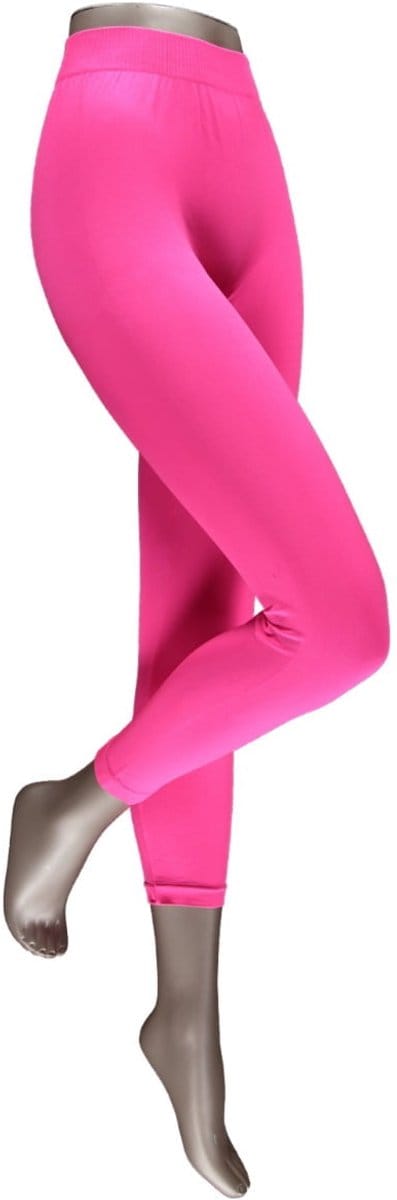 Apollo naadloze legging 200den maat S/M fluor pink