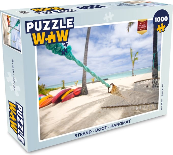 Puzzel Strand - Boot - Hangmat - Legpuzzel - Puzzel 1000 stukjes volwassenen