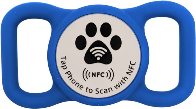 Tagnetic - PetTag - Duurzaam siliconen - NFC chip - Blauw