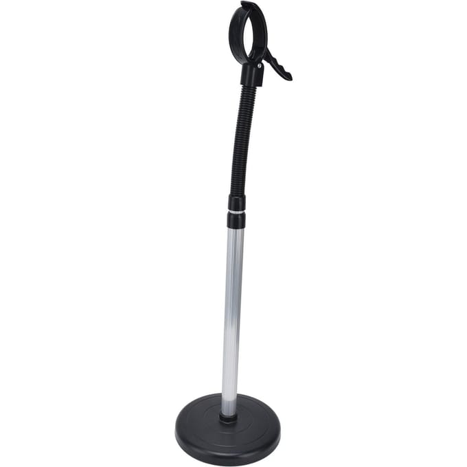 Support Sèche-Cheveux Rotation 360 Degrés Col de Cygne Hauteur Réglable Col Flexible Base Robuste Sèche-Cheveux Mains Libres black